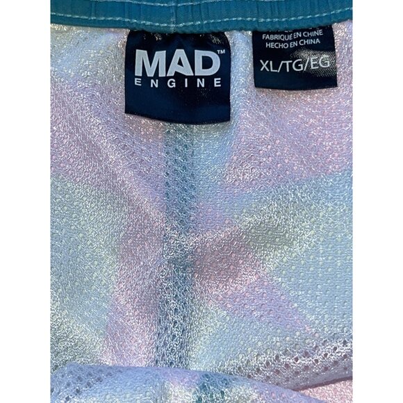 Mad Engine Mens Swim Trunks Geometric Multicolor Size XL 39 inch Elastic Waist - Picture 5 of 8